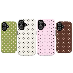 Polka Dot Phone Case iphone 17 promax case air 16 plus 15 promax 14 pro 13max 12 11 X Samsung S25 EDGE S24 S23 S22 S21 NOTE 20 Ultra Fe A71 A56 A36 Protection Smartphone
