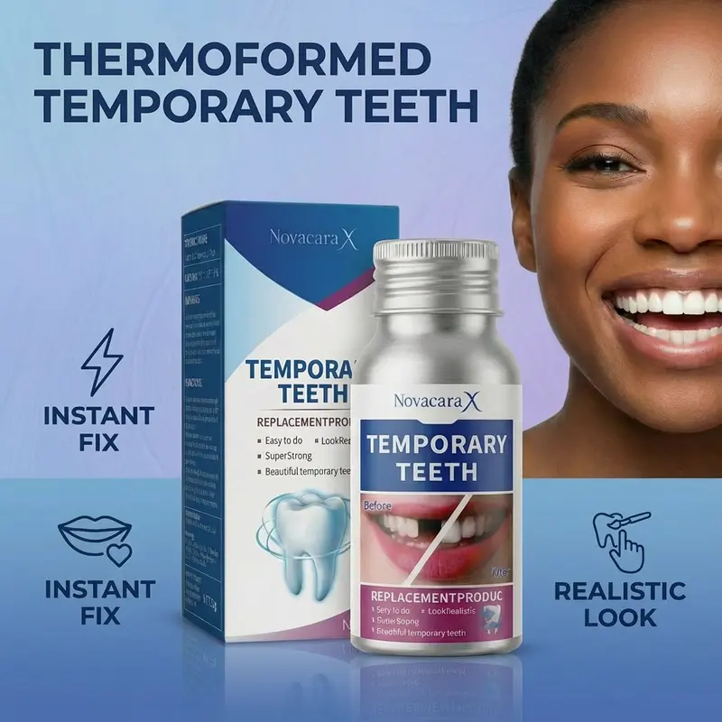 Resin Teeth Repair Glue – Moldable Temporary Tooth Filling & Broken Tooth Repair | Safe & Easy-to-Use Dental Gel for Gaps, False Teeth & Denture Fixing Oral