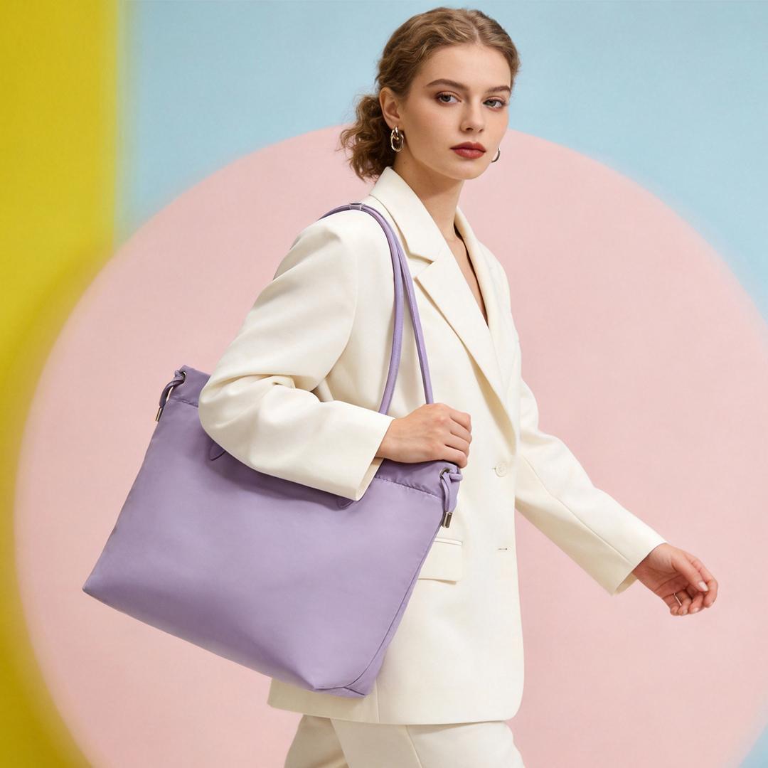 Versatile Large Capacity Tote Bag for Work & Travel Classic Black Shoulder Bag with Easy Carry Handles