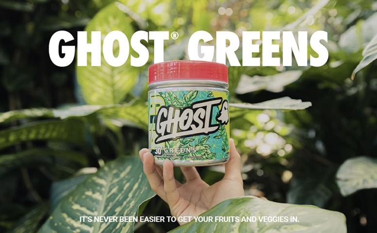 GHOST Greens Powder - 30 Servings - 19 Superfood Greens & Reds Powder, Fruits, Vegetables, Spirulina, & Chlorella, Prebiotics, 10 Billion CFU Probiotic & Digestive Enzymes - Gluten-Free