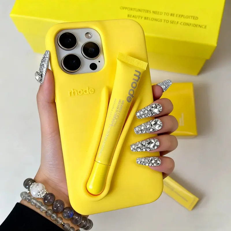 rhode iPhone ケース ロード イエロー 16 Pro リップ付き rhode skin phone case iphone 16 - TikTok Shop