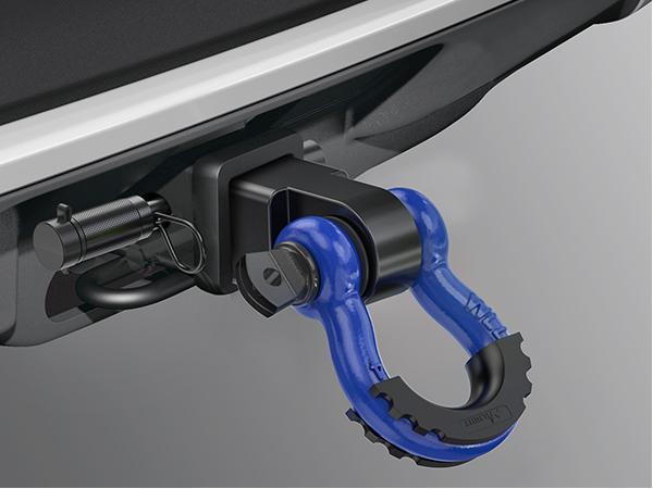 Nilight Anti-Theft Shackle Hitch Receiver 2Inch 45000 LBs Breaking Strength 3/4" Anti-Theft D Ring Shackle 5/8" Trailer Hitch Lock Pin Heavy Duty Solid Towing Kit for Trucks Off Road (Blue&Black) Harness