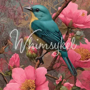 Whimsykel - Songbird Blooms Decoupage Paper (21x29 Size)