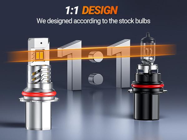 2005 Dodge Ram 1500 9007/HB5 80W 6500K White IP68 LED Headlight Bulbs 2PCS SEALIGHT X1S