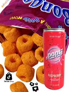 Jasons - 156g Bongo Cheese Flavor Snack | 12 Oz Can Pops Soda Raspberry (2 Value Pack Deal) Summer Snacking! Imported from FIJI