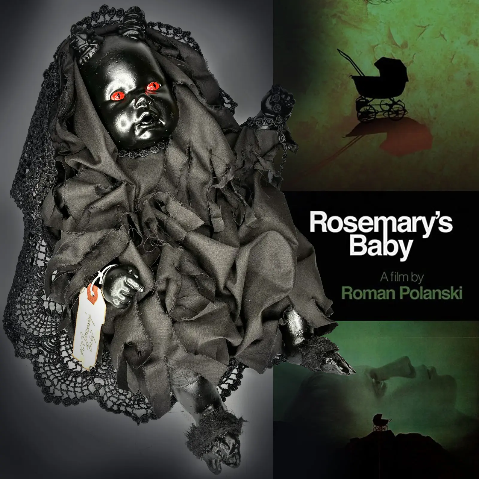 #68 Rosemary's Baby Horror Movie Character Doll Erika's Emporium Handmade OOAK Creepy Doll for Sale