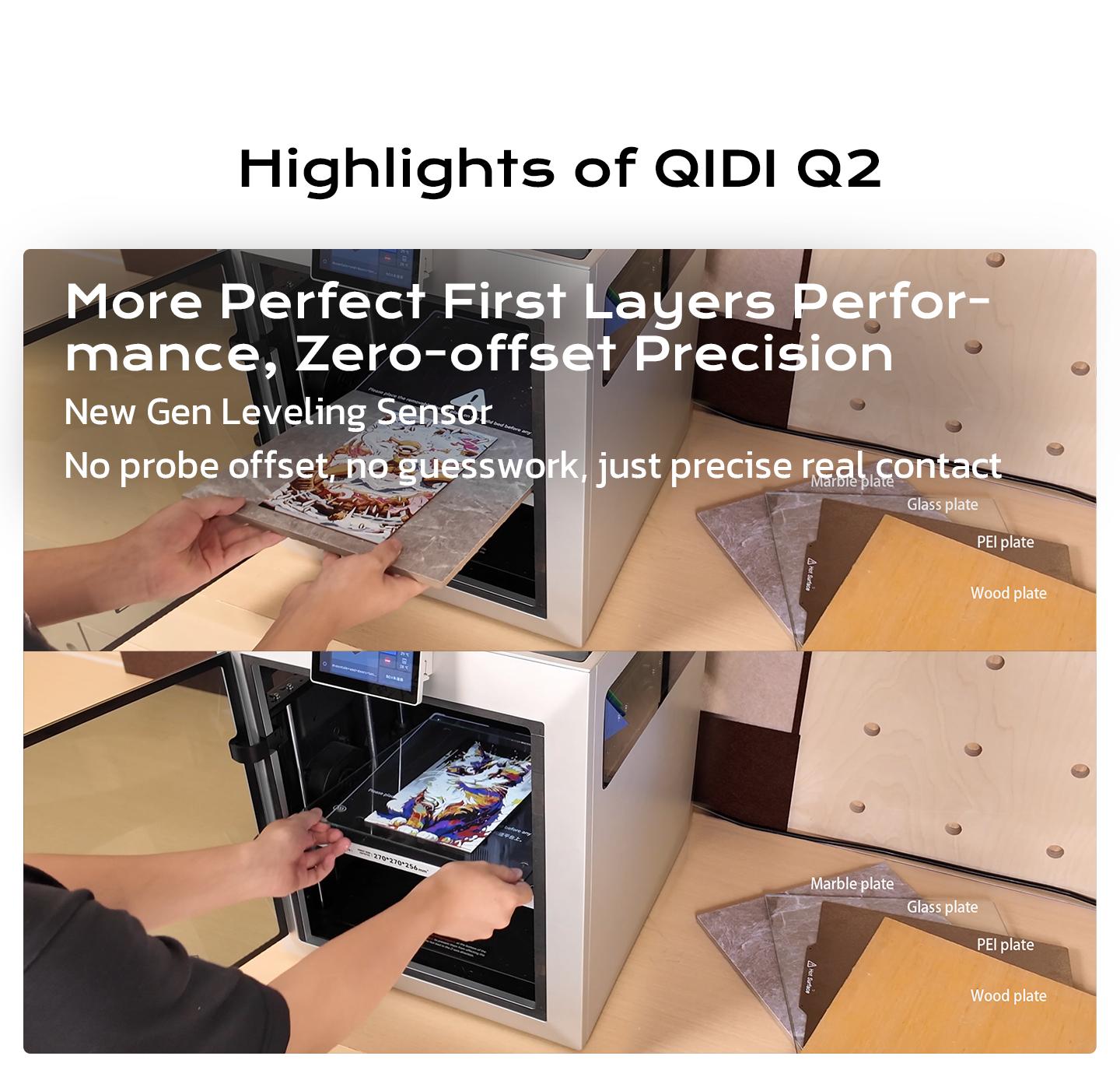 QIDI Q2 3D Printer, New for 2025, Supports Multi-Color and Multi-Material Special Printing, high Speed & Precision, 65°C Heating Chamber, AI Camera, Enclosed CoreXY, 270 x 270 x 256 mm Build Volume