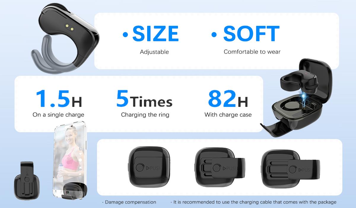 Xring Remote Control Ring Mouse with Touchpad, Bluetooth/2.4G Wireless Scrolling Ring Air Mouse for Short Video, Page Turner for Kindle APP, Selfie and Video Remote For IPhone/IPad/Android/Tablet/Mac/PC/Laptop Xring Remote Control Ring Mouse with Touchpad, Bluetooth/2.4G Wireless Scrolling Ring Air Mouse for Short Video, Page Turner for Kindle APP, Selfie and Video Remote For IPhone/IPad/Android/Tablet/Mac/PC/Laptop