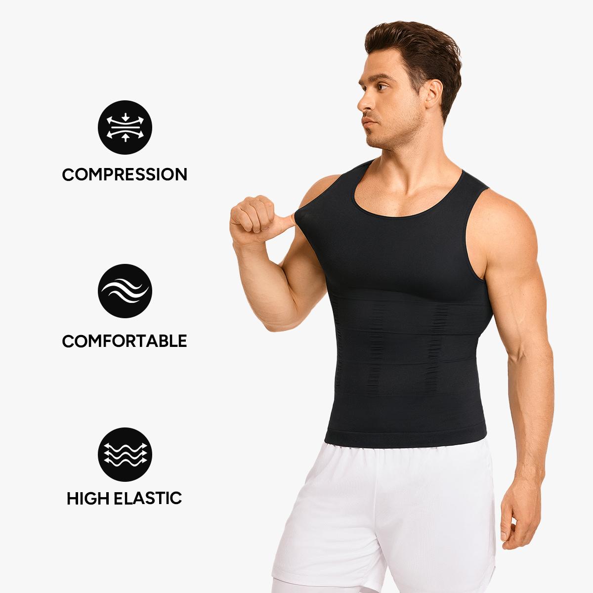 【Nebility】 Men's Shapewear Compression Tank Top Seamless Stretched Casual Bottoming Vest Wife Beater Shirt SpringStatements 【Nebility】 Men's Shapewear Compression Tank Top Seamless Stretched Casual Bottoming Vest Wife Beater Shirt SpringStatements