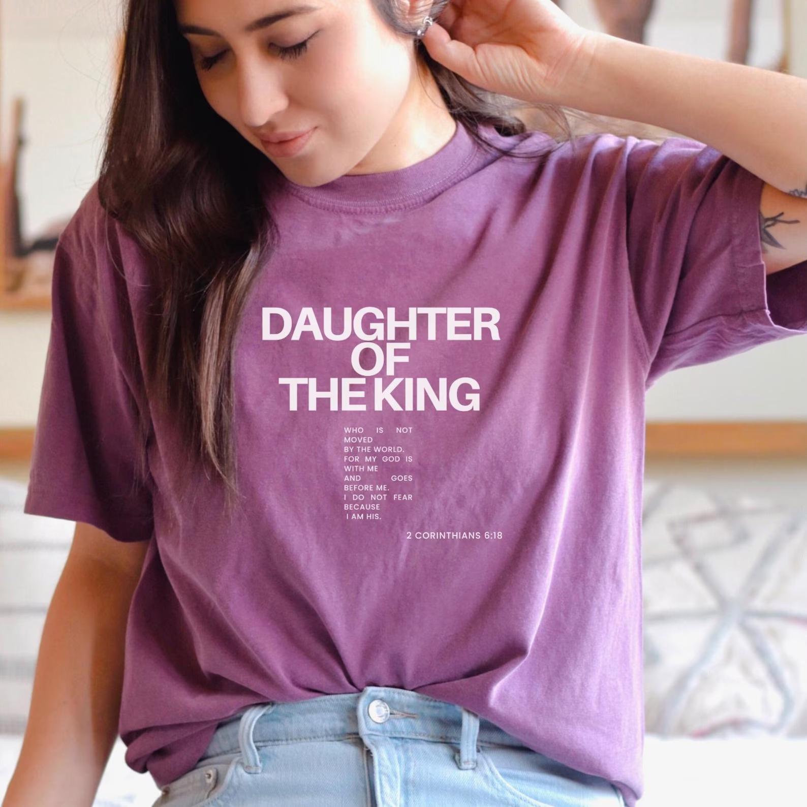 Comfort Colors Child of God Shirt, Daughter of the King Shirt, Love Like Jesus Shirt, Jesus is King Merch, Christian shirt, Faith Shirt, Bible Verse Shirt