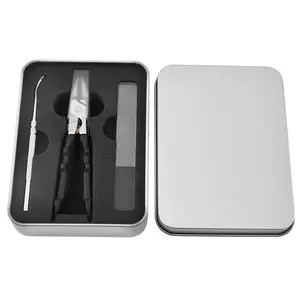 Black Anti-Slip Grip Gear Lock Nail Clipper Set with Ultra-Sharp Tips for Precise Access to Nail Grooves Professional-Grade Manicure Tool for Men Seniors Curved Sharp Blades Non-Slip Ergonomic Handle Durable Safe Construction