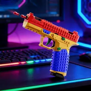 Tactical DIY Building Block Handle Set – Multiplayer Outdoor Team Shooting Game Toy, Ideal for Group Activities & Festival Gifts