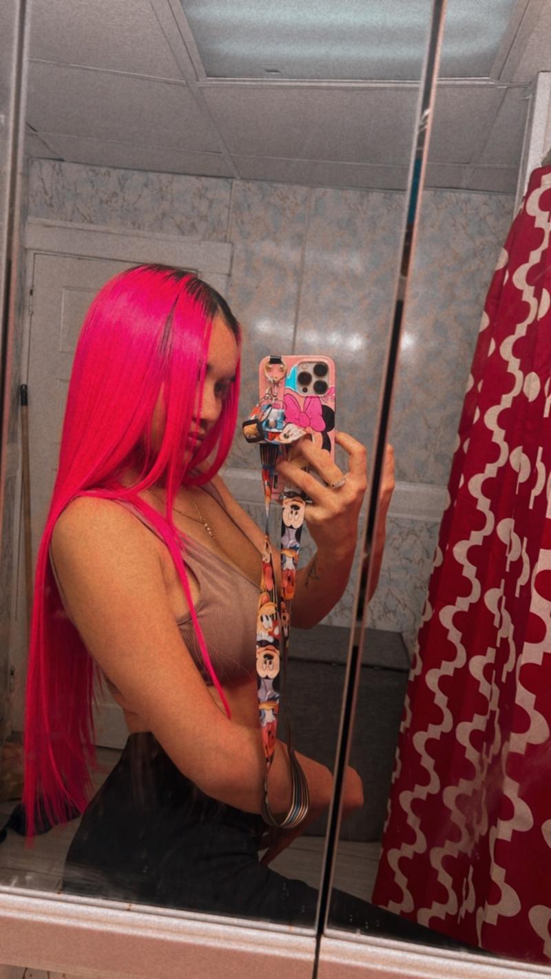 100% Russian Human Hair Extensions/Neon Pink - Extensiones de Cabello Ruso 100% Humano/Rosa fucsia fosforescente