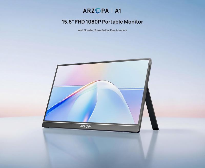 ARZOPA Portable Monitor 15.6'' 1080P 60Hz&144Hz FHD Laptop Monitor USB C HDMI Computer Display HDR Eye Care External Screen for PC Mac Phone Xbox Switch PS5 ARZOPA Portable Monitor 15.6'' 1080P 60Hz&144Hz FHD Laptop Monitor USB C HDMI Computer Display HDR Eye Care External Screen for PC Mac Phone Xbox Switch PS5