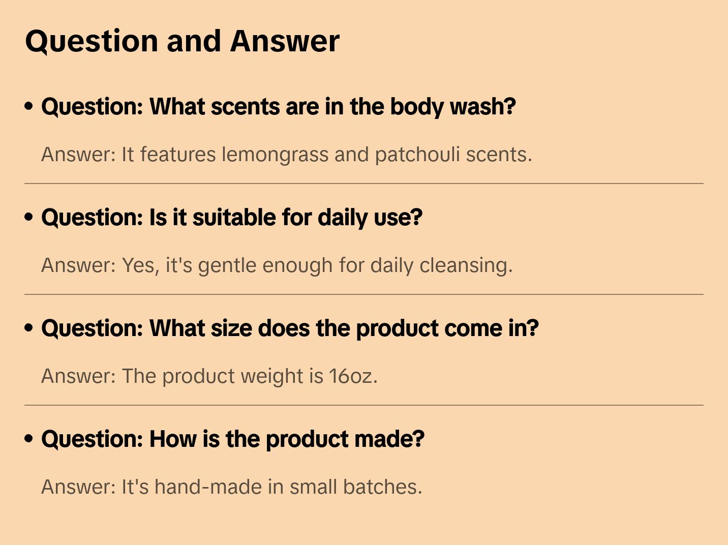 Lemongrass & Patchouli Body Wash Lemongrass & Patchouli Body Wash