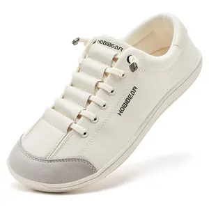 HOBIBEAR Barefoot Minimalist Shoes for Women&Men zero Drop Wide Toe Box Canvas Slip-on Sneakers for casual Training Runining Walking Footwear Comfortable