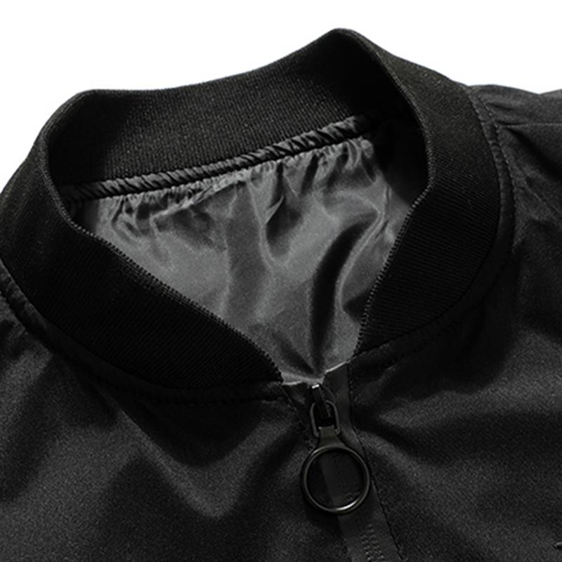 Men's letter embroidered casual bomber jacket for everyday life, home, outdoor, work and leisure.Men's jacket, men's loose outdoor cycling casual fashion jacket, the jacket is designed in solid color, suitable for mature men fits