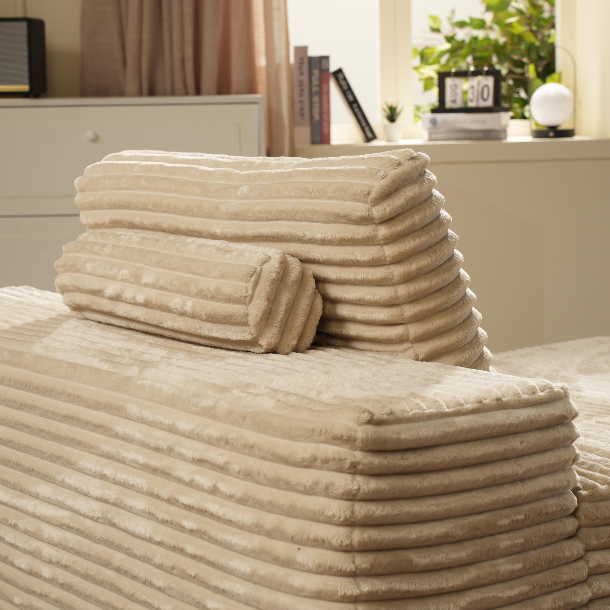 【3 Packages Shipping】Ovios 104" Modular Couch with Chaise and 49'' Boneless Chaise Lounge - L-Shaped Sectional Sofa Set with Flexible Configuration, Plush Corduroy Cloud Velvet Fabric,No Assembly Required, 5 Seater