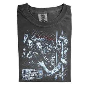 The Walking Dead Zombie Prison Vintage Horror Comfort Color Shirt, West Georgia Correctional Facility Graphic Tee, Retro Zombie Apocalypse Shirt, Gift for Men, Gift for Women, Crew Neck T-shirt, Trending T-shirt