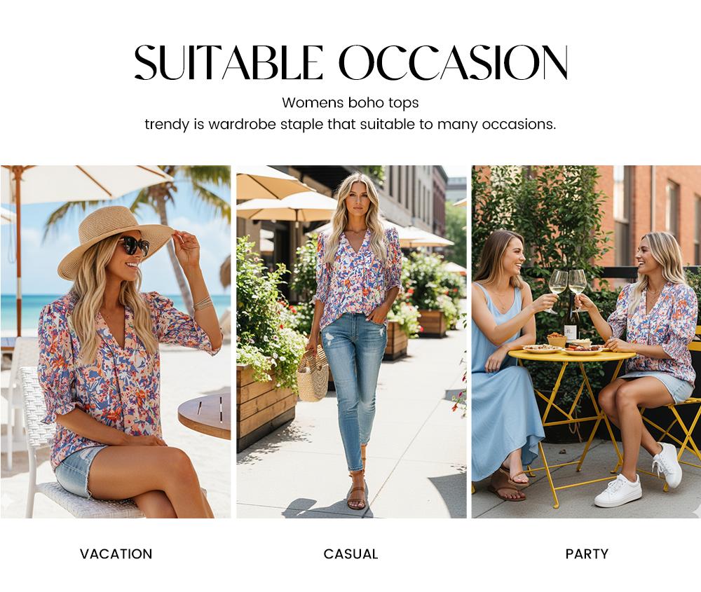 EVALESS Womens Graphic Solid V Neck T Shirts Tops Casual Ruffle Short Sleeve Blouses Boho Floral Lightweight Cute Tee 2026 Womenswear Summer Springtok Outfits