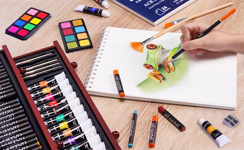 175 Piece Deluxe Art Set, Painting Materials, Professional Art Kit in Wooden Case, for Adults, Teens, Artists, Portable, Art Maker, TikTokShopBlackFriday