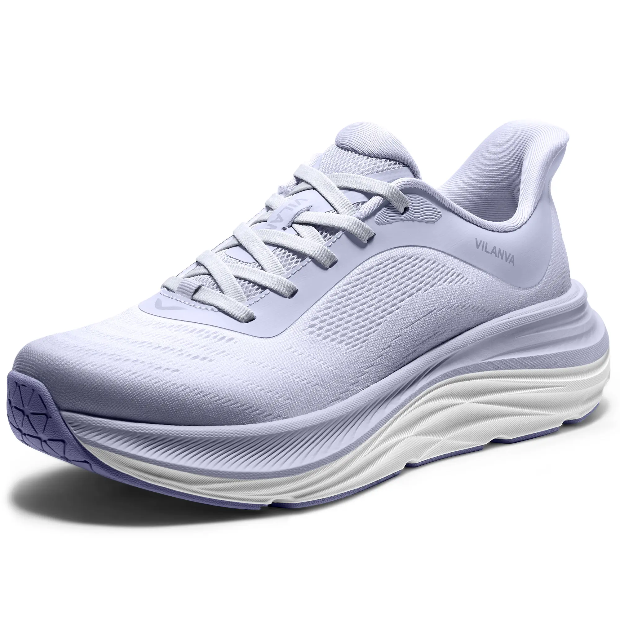 Vilanva Women's Cushioned Walking Sneakers, Breathable Slip-On Casual Trainers with Laces and Non-Slip Rubber Sole, Sneakers For Women, Laces Casual Trainers, Walking Running Shoes, Athletic Running Trainers,back to school,back to school haul