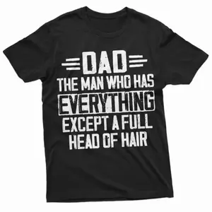Loose trend Men's Funny Shirt Funny Dad Shirt Bald Shirt Bald Dad Funny Shirt Fathers Day Gift For Dad Father Shirts Funny Gift For Men Dad Gift Shirt