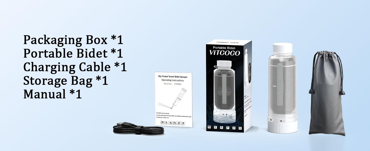 Portable  Electric Bidet,Mini Rechargeable Travel Bidet,2 Pressure Modes,Ideal For Postpartum Care, Personal Hygiene Clean,Outdoor Camping