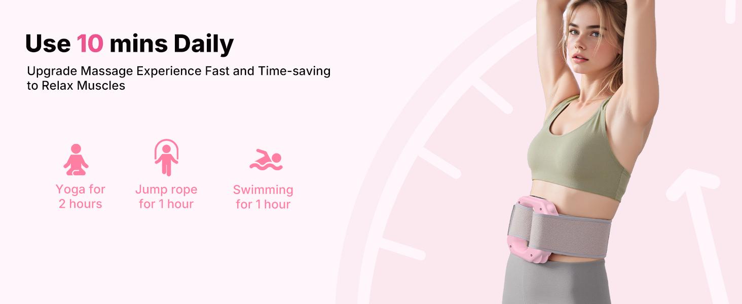 Merach Portable Vibrations Cordless Vibration for Whole Body Fascial Ring - 6 Speed Levels Neck & Shoulder Muscle Relief Deep Tissue Percussive Massager for Relaxation Pink & Gray Design Merach Portable Vibrations Cordless Vibration for Whole Body Fascial Ring - 6 Speed Levels Neck & Shoulder Muscle Relief Deep Tissue Percussive Massager for Relaxation Pink & Gray Design