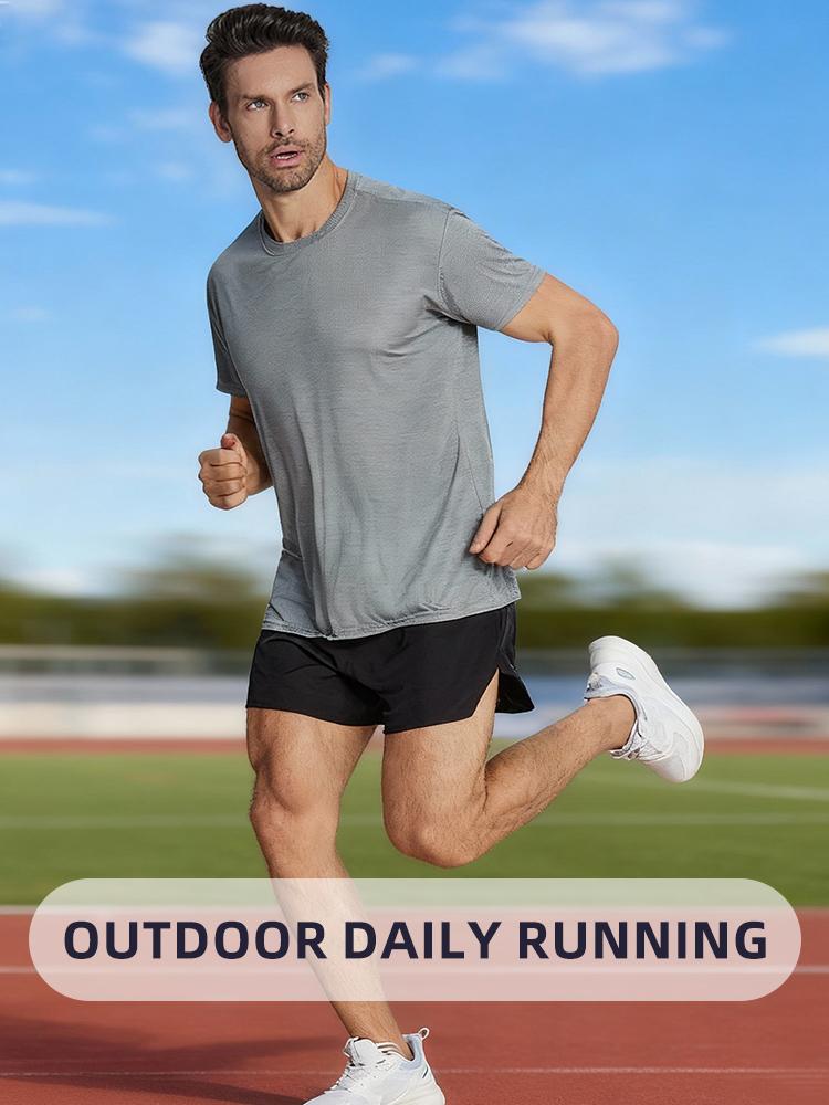 6-Pack Textured Performance Tee Mens Athletic Fit Breathable Quick-Dry Shirts Textured Performance