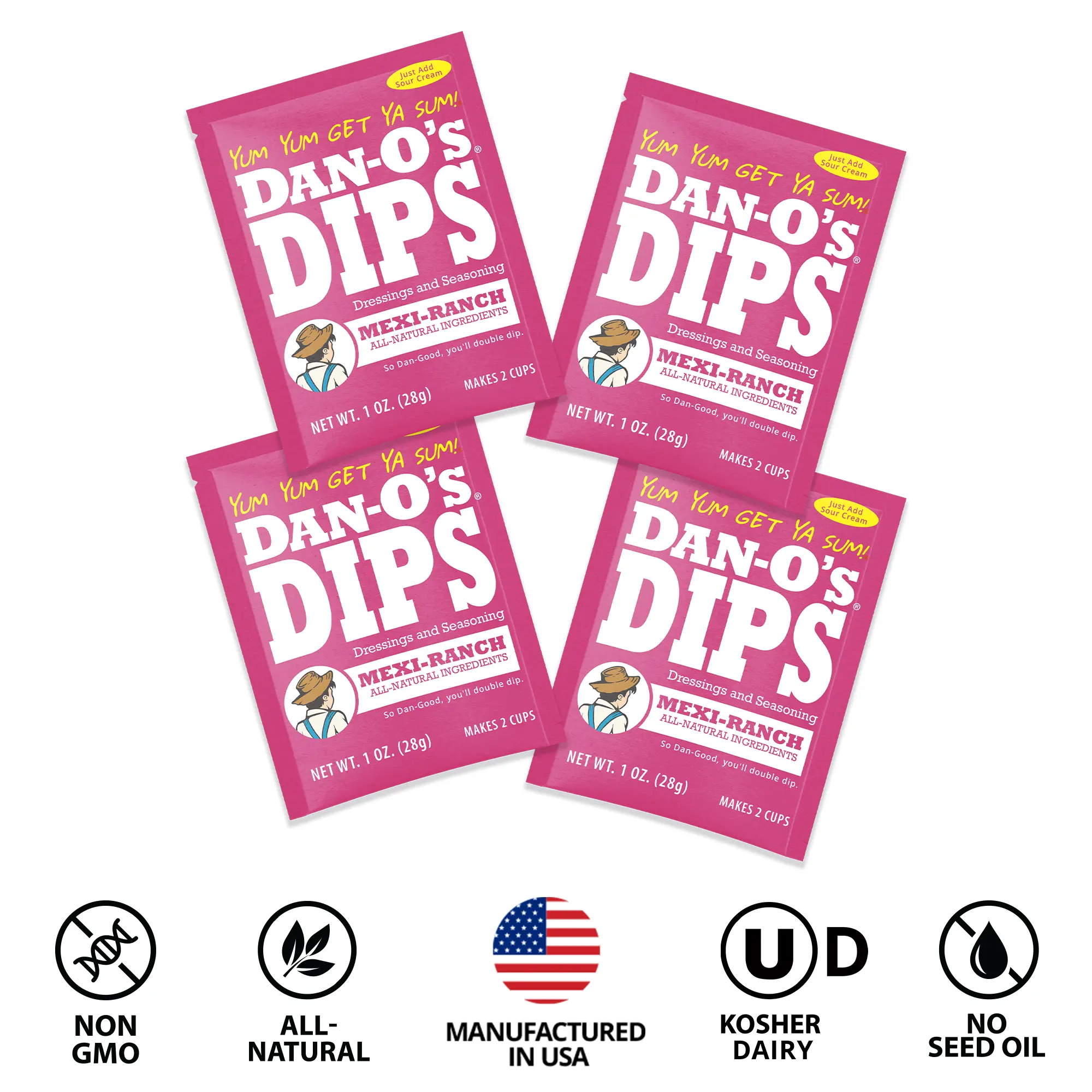 Dan-O's Dips Mexi-Ranch - 4 Pack (1 oz each)