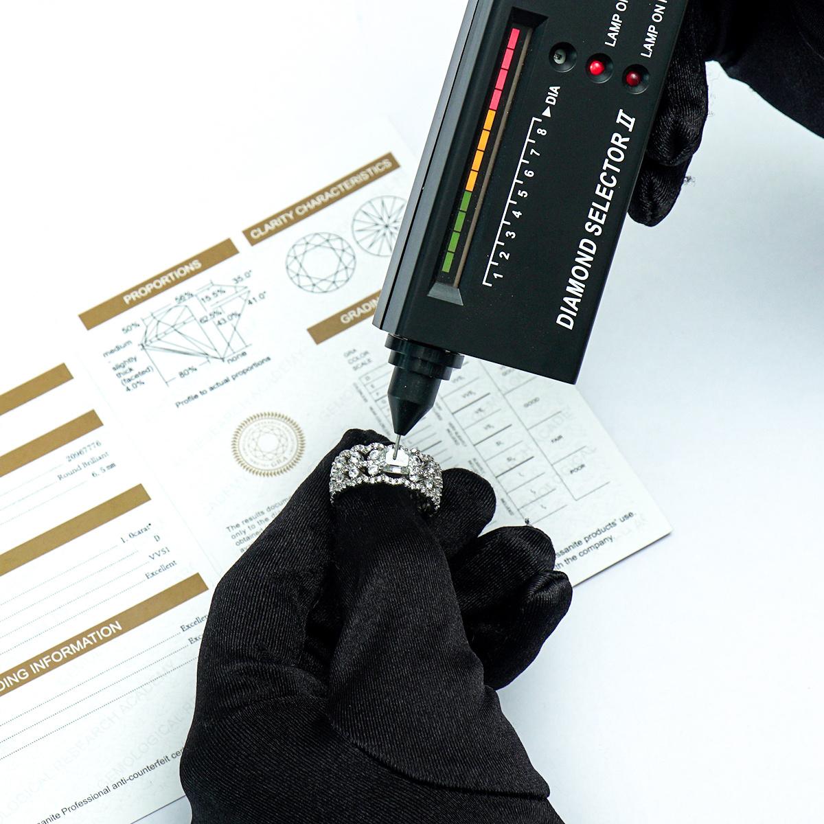 Delzzad 1ct Octagon Luxury Ring Synthetic Moissanite Ring Band In 925 Sterling Silver Birthday Anniversary Mother's Day Christmas Gifts for Men Women