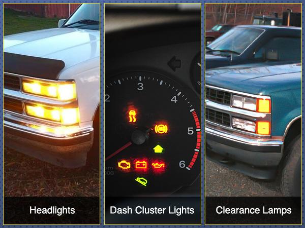 Nilight Headlight Dimmer Switch Compatible with 1995 1996 1997 1998 1999 Chevy Silverado 1500 Tahoe Astro GMC Yukon 2000 Cadillac Escalade Yellowish LED Light Truck Car Accessories