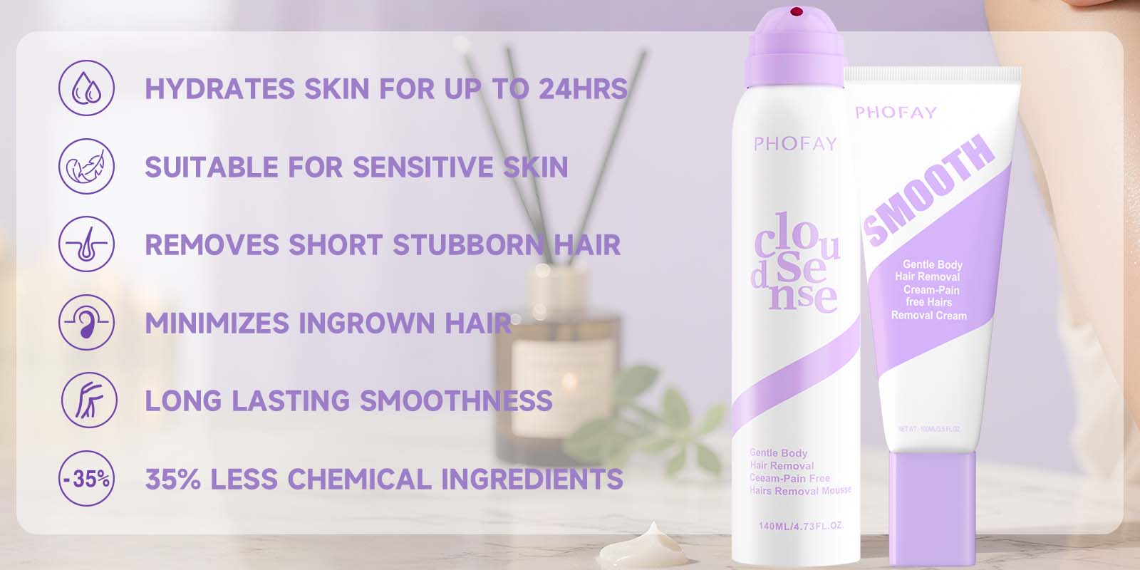 Bikini Pain-Free Hair Removal Cream for Sensitive Skin, Hypoallergenic Formula-Gentle & Fast-Acting Depilatory with Citrus Scent, Aloe & Hyaluronic Acid for Soothing Care, Suitable for Men & Women Bikini Pain-Free Hair Removal Cream for Sensitive Skin, Hypoallergenic Formula-Gentle & Fast-Acting Depilatory with Citrus Scent, Aloe & Hyaluronic Acid for Soothing Care, Suitable for Men & Women