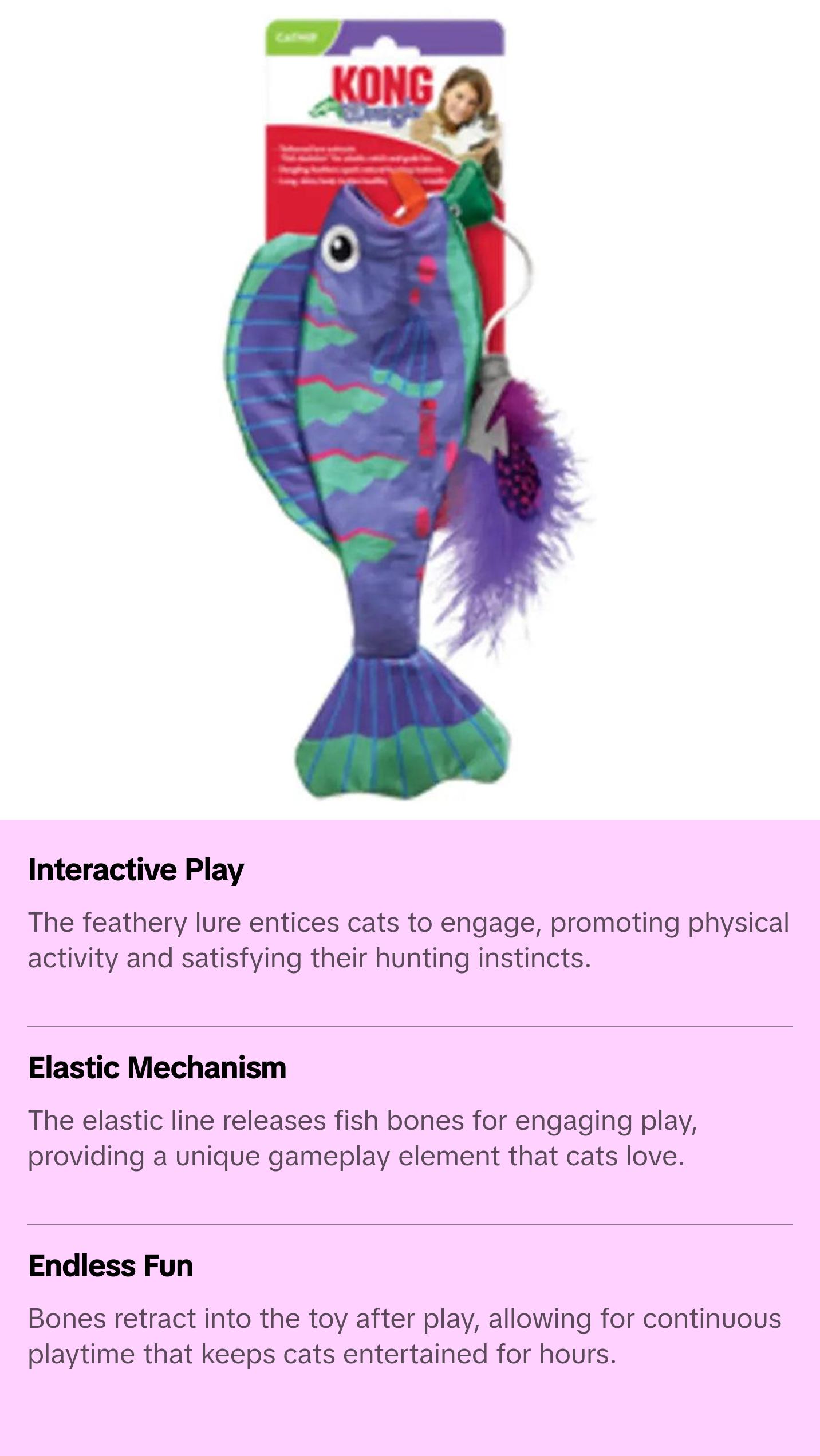 KONG Wrangler Angler Fish Cat Toy