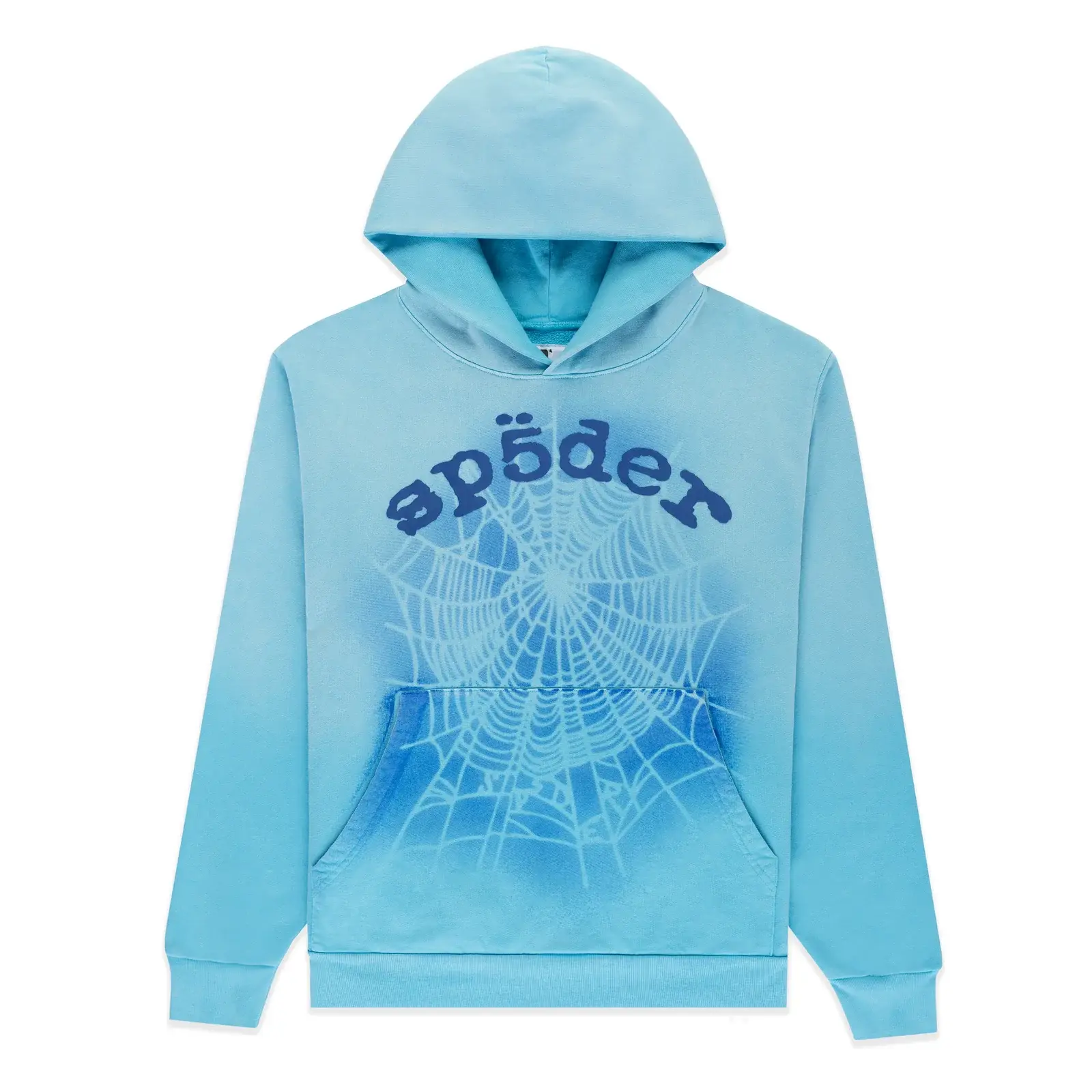 Hip Hop Spider OG Web Light Blue – Y2K Hoodie Tracksuit Pullover Sweatshirt for Women & Men, Matching Couples Streetwear Outfit, Camo Casual Sweatpants Set, Fall Winter Fashion Gift