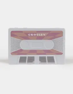 CROSLEY Cassette Tape Portable Bluetooth Speaker, Light Pink & White