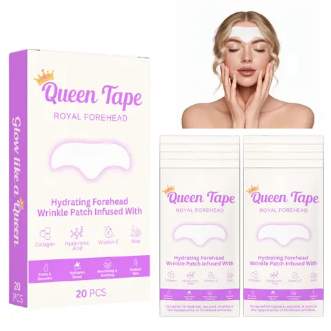 Queen Hydrating Royal Forehead Patches 20 Pcs, Collagen, Hyaluronic Acid, Vitamin E, Aloe, Antie Wrinkle, Beauty Treatment
