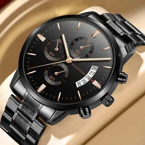Men's Casual Quartz Watch, With A Calendar, 30M Waterproof Function, Mineral Glass Mirror, 43mm Round Dial, Butterfly Double Snaps, Stylish And Atmospheric, Meeting The Daily Wear Needs.