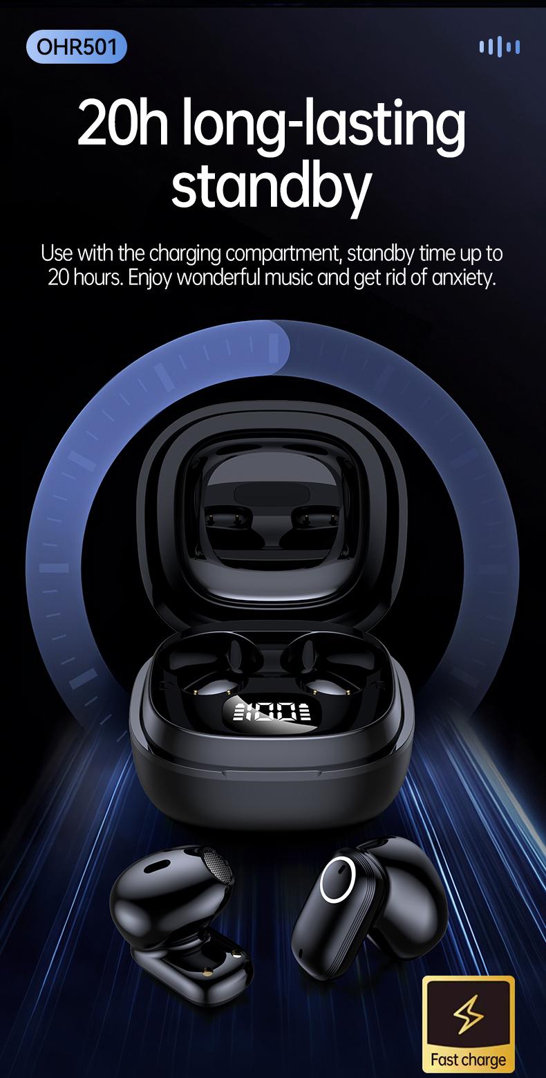 Acer OHR501 Wireless Audio Earbuds, Semi-in-ear Design Noise Cancelling Headphones, Powerful Customized Sound, Headset for Commute, Sports Electronic Clear Call Beige