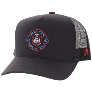 "Lone Star" Black w/Multi-Color Circle Patch