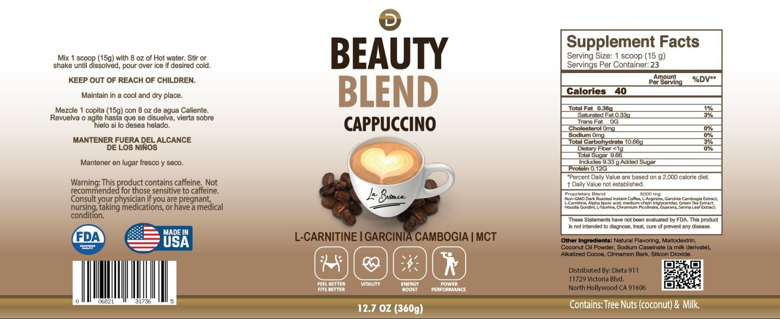 Beauty Blend  Cappuccino (500g) freezed dried coffee