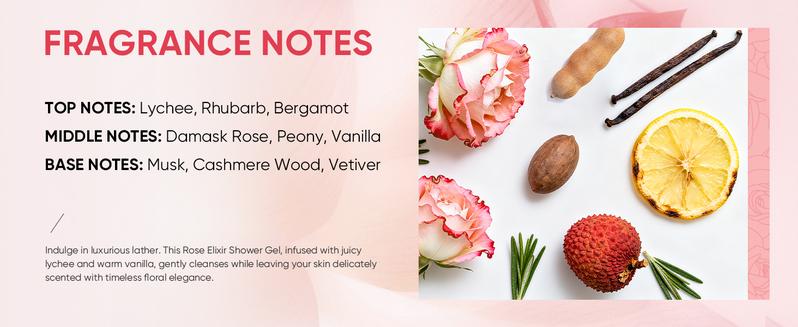 【K】Easyes Rose Essence Native Body Wash - for Dry Sensitive Skin 3X repair Deep Instant relief of dryness and itching Red rose fragrance Moisture Soft Skin vegan no animal testing The best choice for gifts