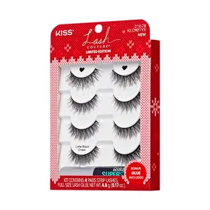 KISS Faux Mink Holiday False Eyelashes, Lash Couture Little Black Dress Style, Beauty & Personal Care Makeup Accessory