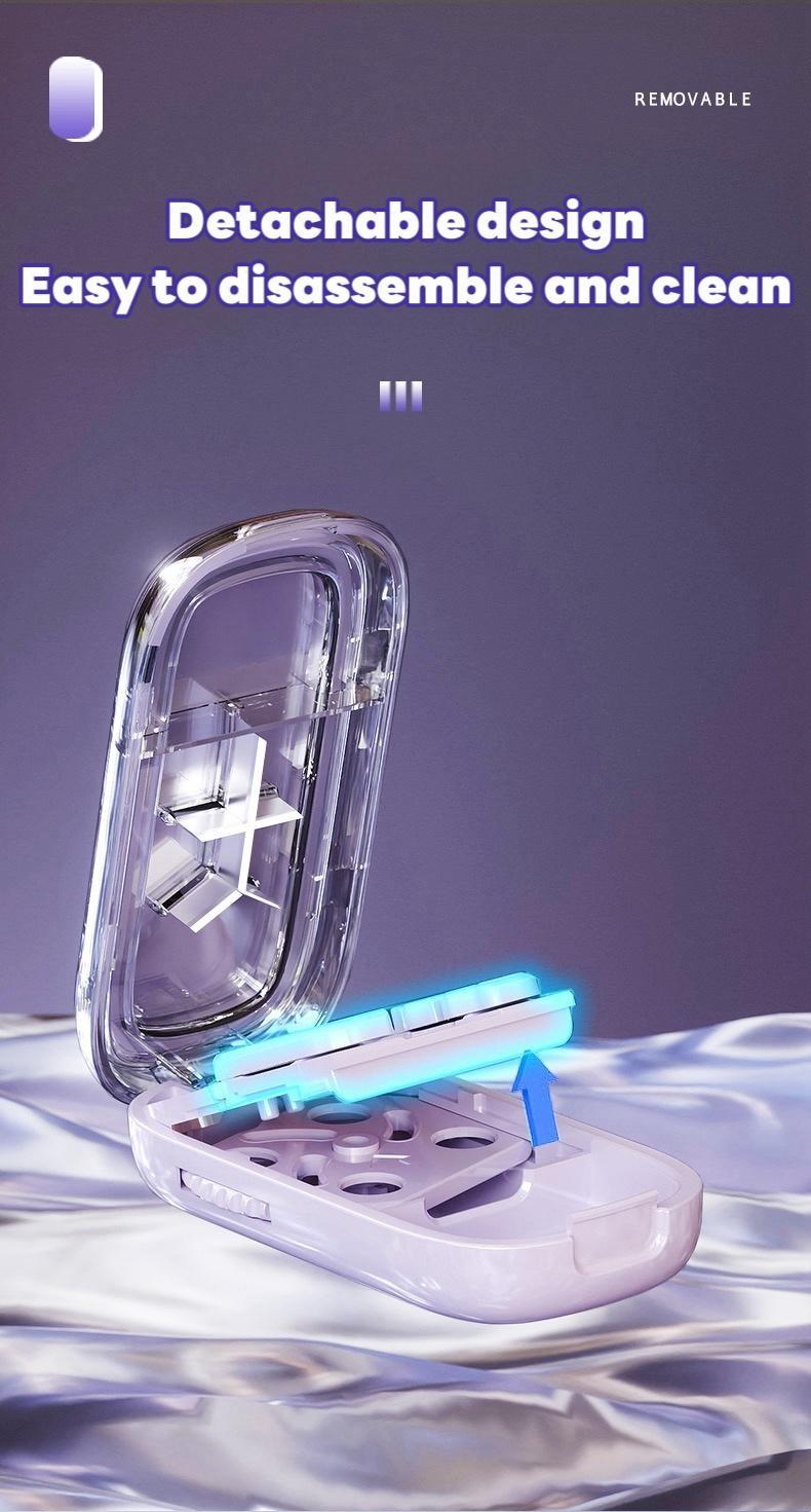 Upgrade Compact Pill Splitter Box - 3-in-1 Medicine Cutter for 1/4 1/2 & 1/3 Doses | Portable Tablet Organizer for Travel, Pet Medication & Daily Use | Fits Different Pill Sizes, Pink,Holiday Haul,TikTok Shop Deals, 2026 Jumpstart Sale