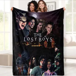 Lost Boys Blanket Flannel Polyester Never Grow Up Gift For Vampire Lovers Bed Coffin Night Market Nest All Season Half Moon Bay Approved