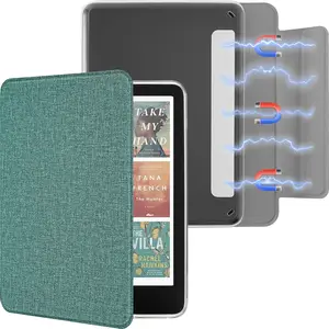 Magnetic Detachable Case for 6.8" Kindle Paperwhite (11th Generation-2021) and Kindle Paperwhite Signature Edition, Slim PU Shell Cover Case with Auto Wake/Sleep, Fabric Style
