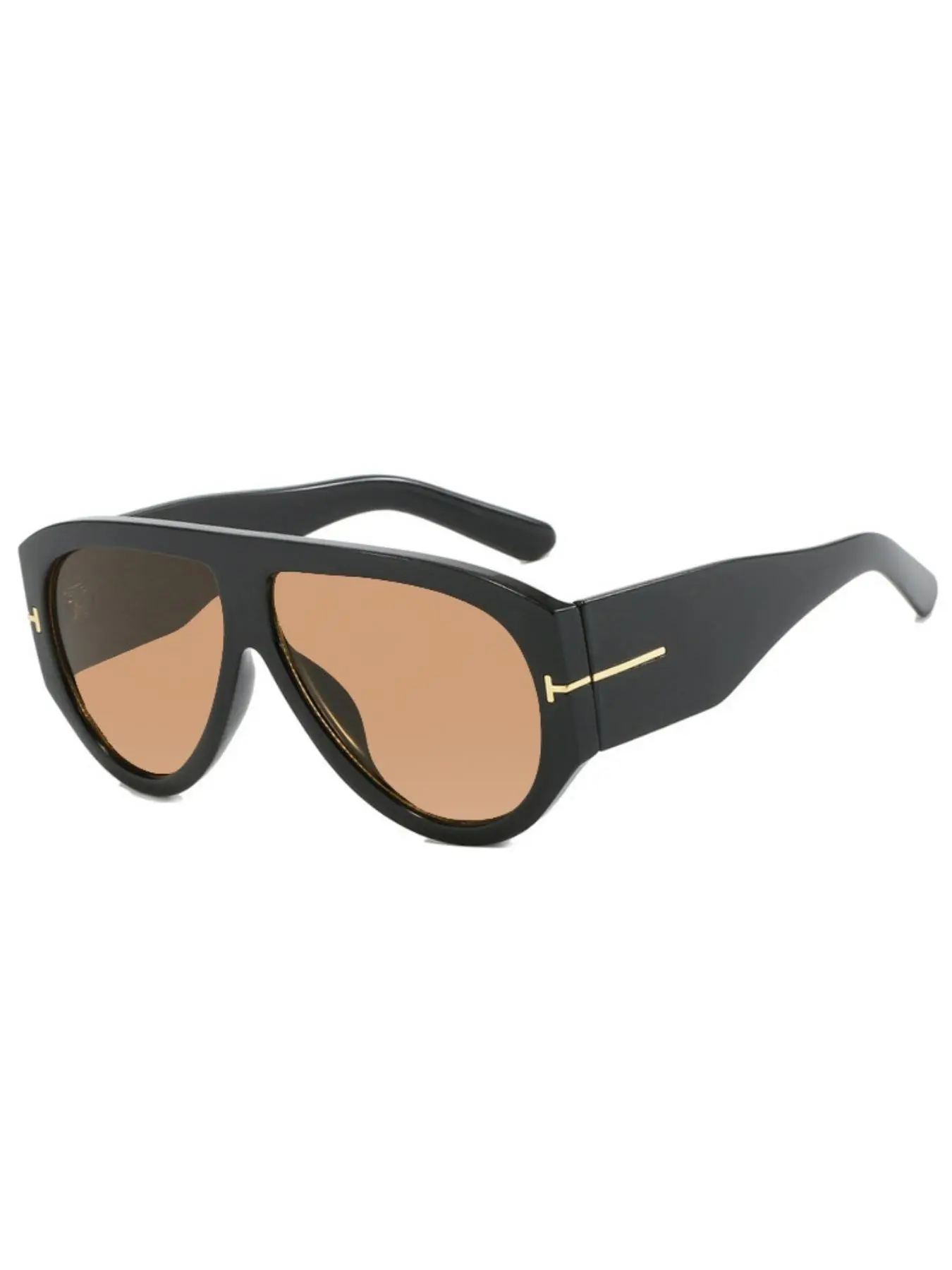 ShineThru Unisex Retro Oversized Aviator Shades - Trendy Casual Stylish Windproof Punk Sunglasses,, Large Frame Beach Fashion Eyewear Accessory, Trendy Casual Sunglasses