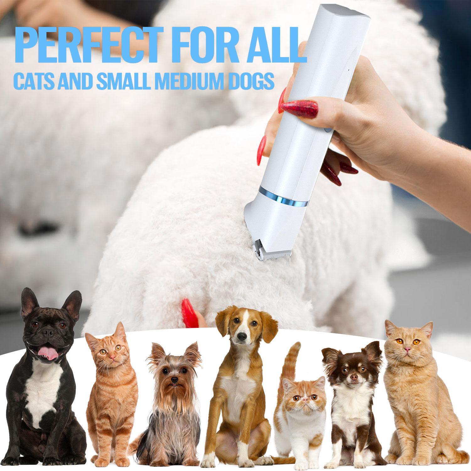 Petygo 4-in-1 Dog Grooming Kit with Nail Grinder & Dog Paw Trimmer, Low-Noise Rechargeable Cordless Electric Set for Dogs, Cats & Paw Pets