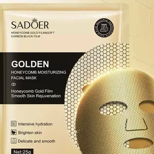 New Sadoer 5 pk honeycomb golden face mask